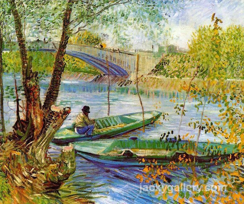 Fishing In Spring, Van Gogh painting